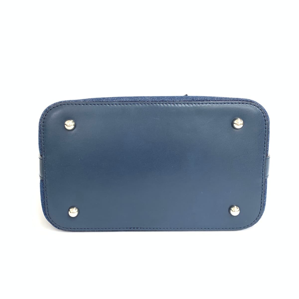 Ginza Kanematsu 2WAY Bag Good Condition Denim × Vinyl Drawstring Type Blue Women's 5