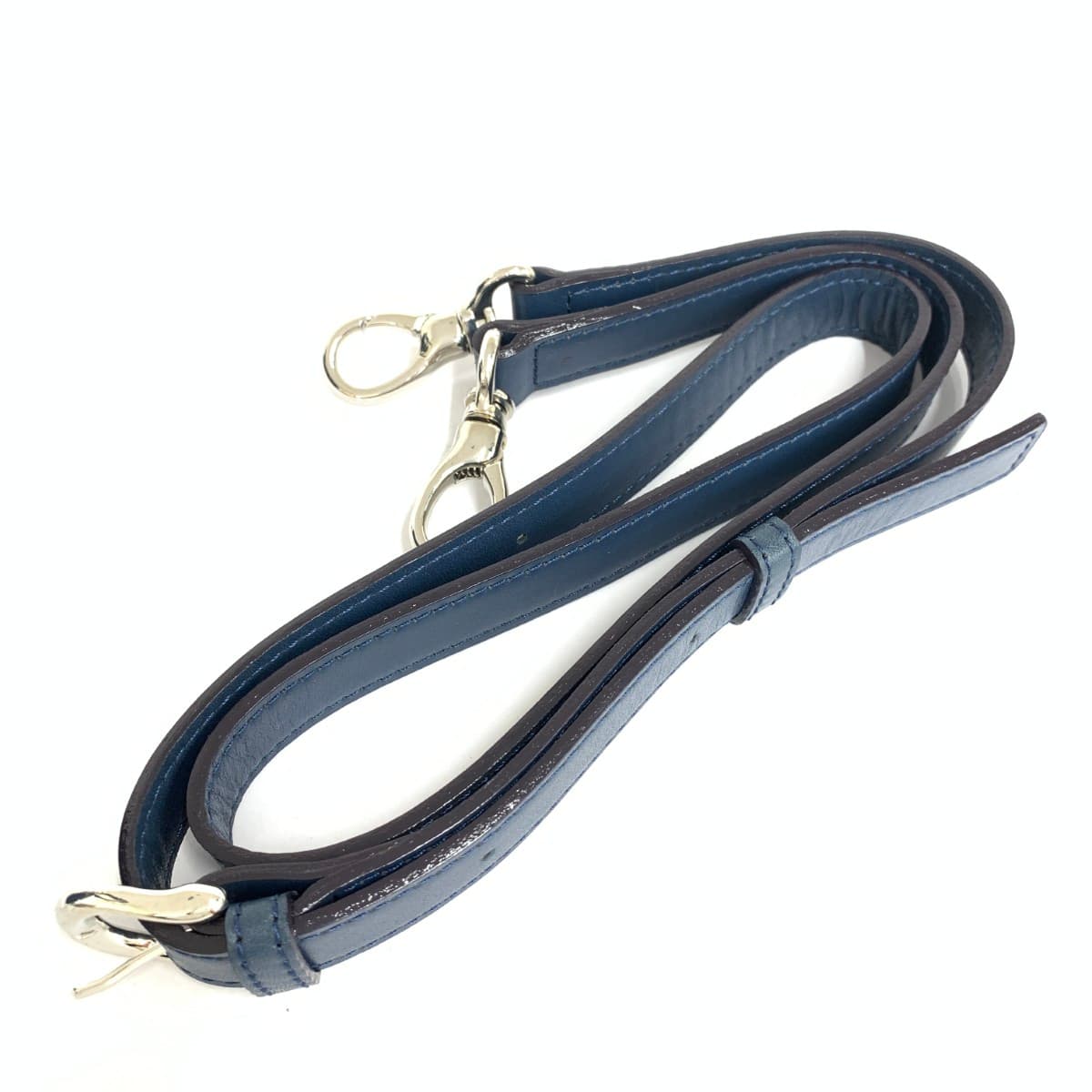 Ginza Kanematsu 2WAY Bag Good Condition Denim × Vinyl Drawstring Type Blue Women's 8