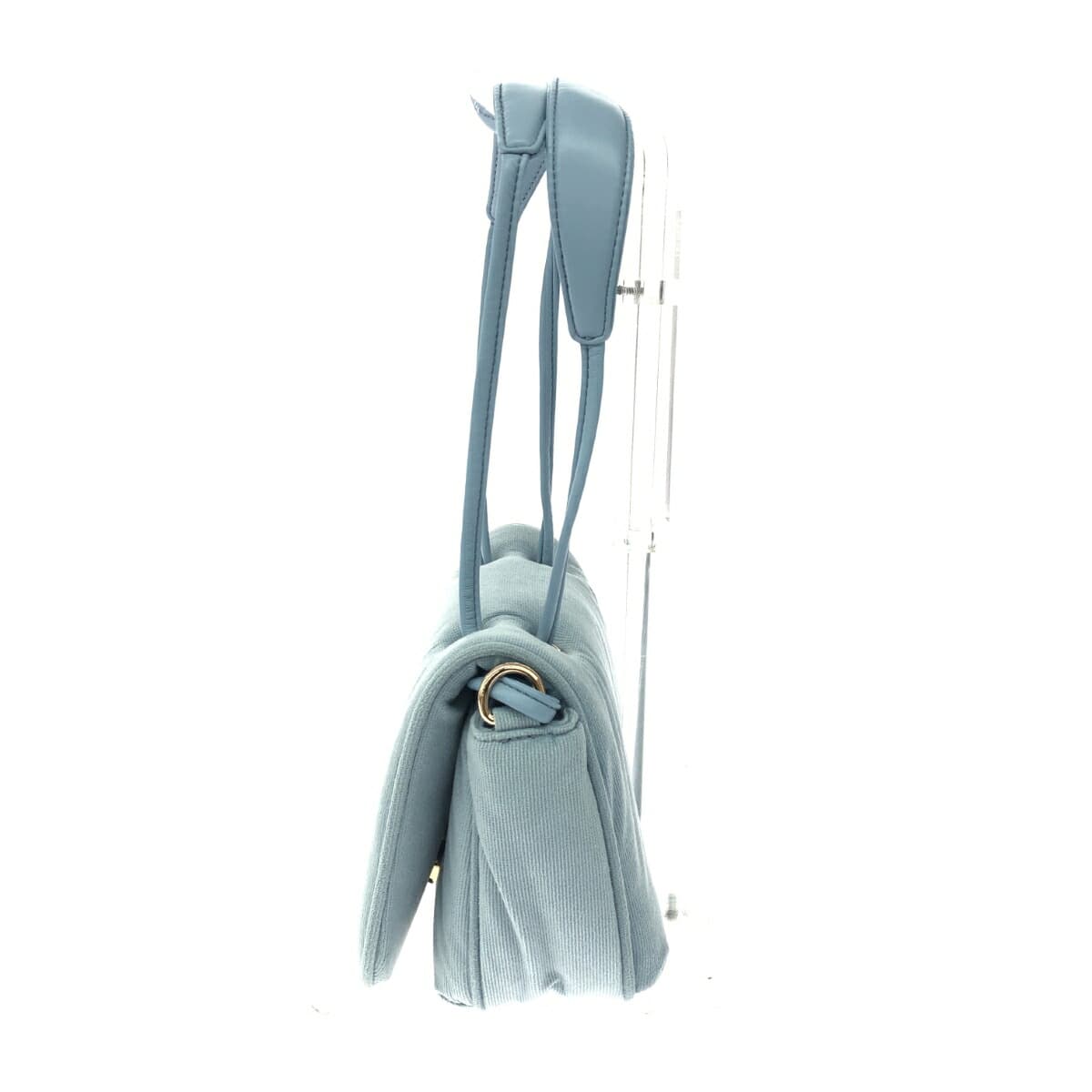 Kitamura Mini Shoulder Bag Good Condition Logo Plate/Pile Fabric/ Light Blue Women's 2