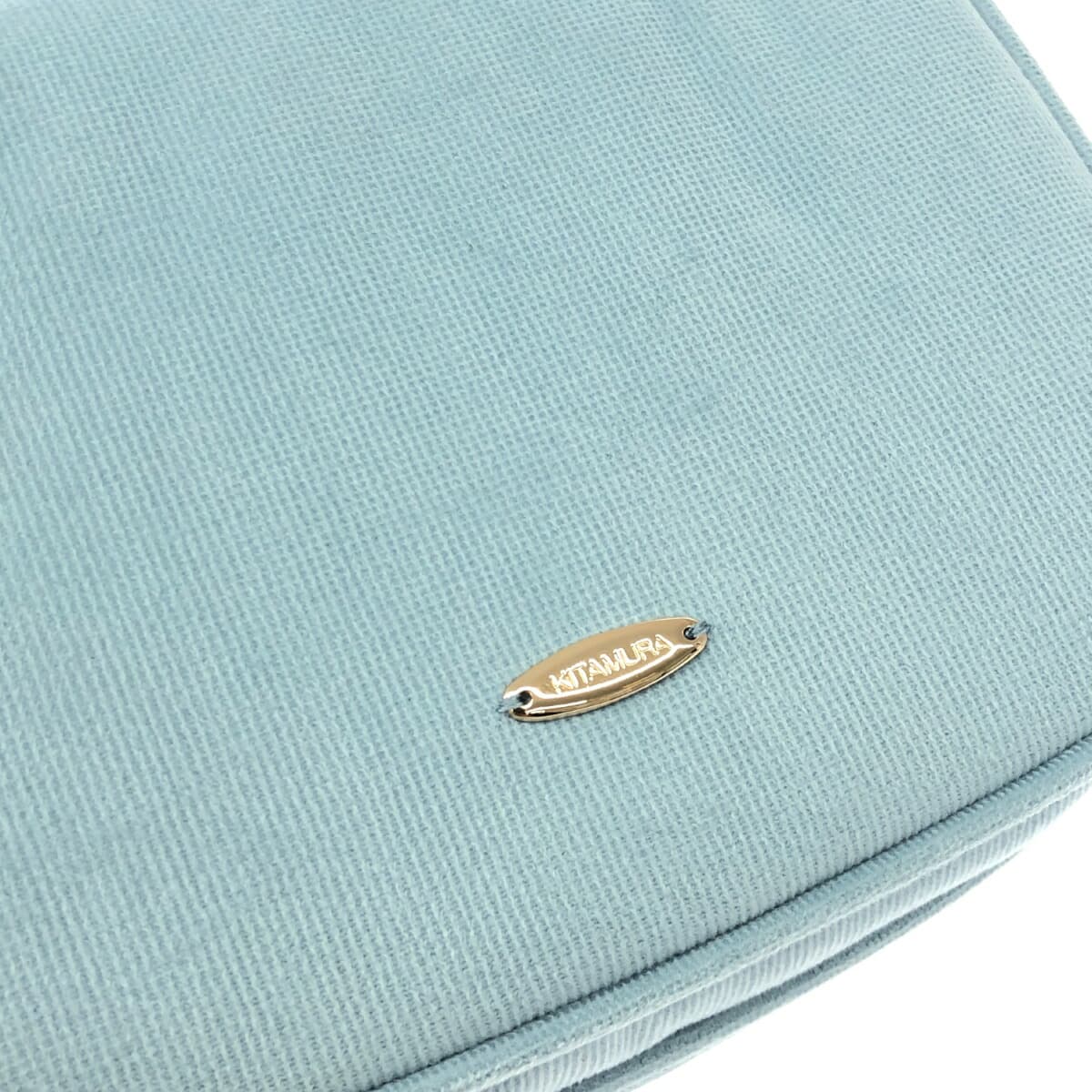 Kitamura Mini Shoulder Bag Good Condition Logo Plate/Pile Fabric/ Light Blue Women's 4