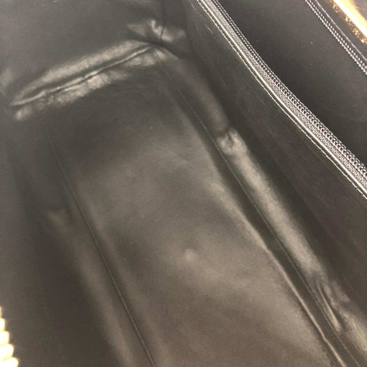 Inden-ya Boston bag in good condition, Geobesque series / Kinart / Arabesque pattern / black deer leather with brown lacquer, unisex 4