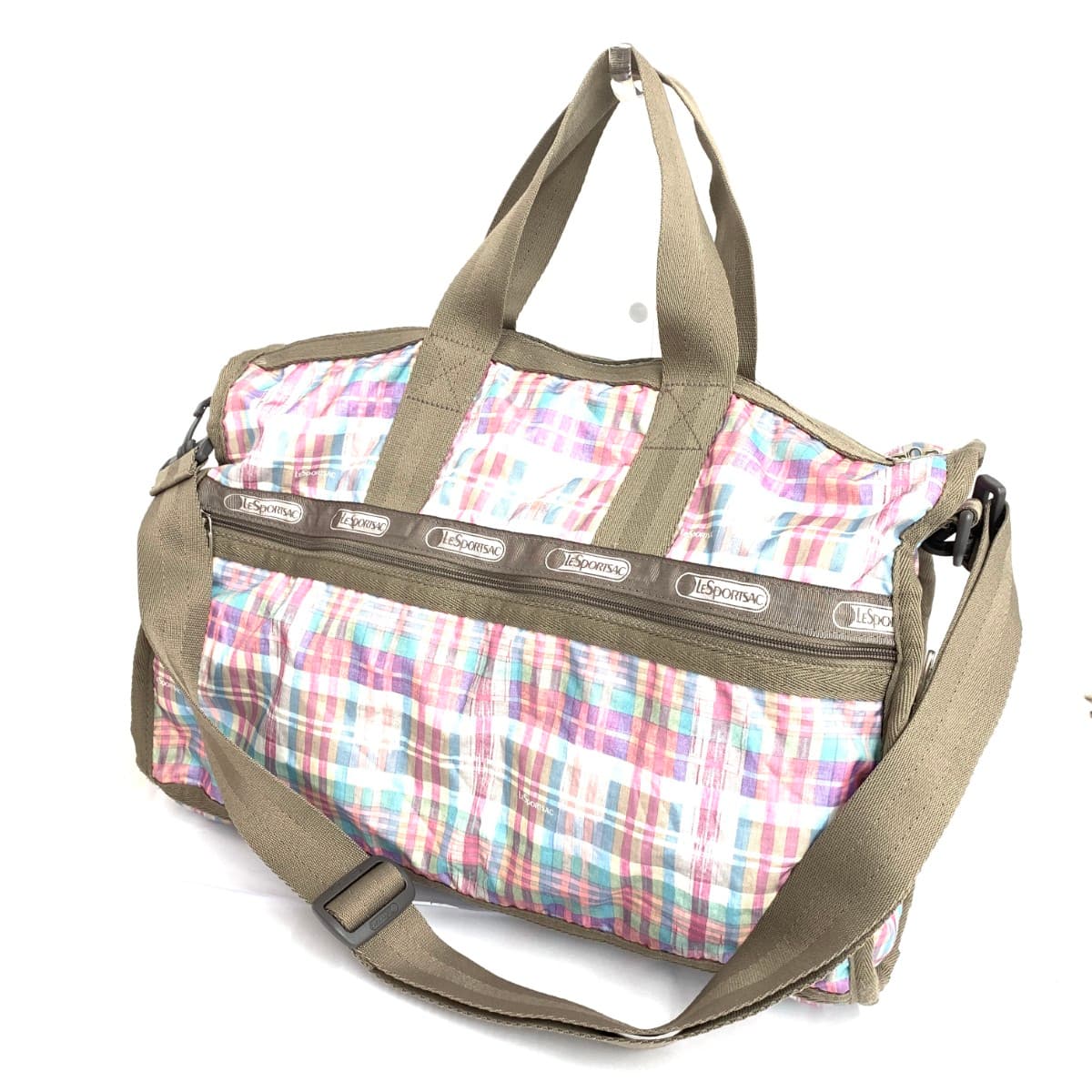 LeSportsac 2WAY Boston bag, check pattern, nylon, multicolor, ladies 3