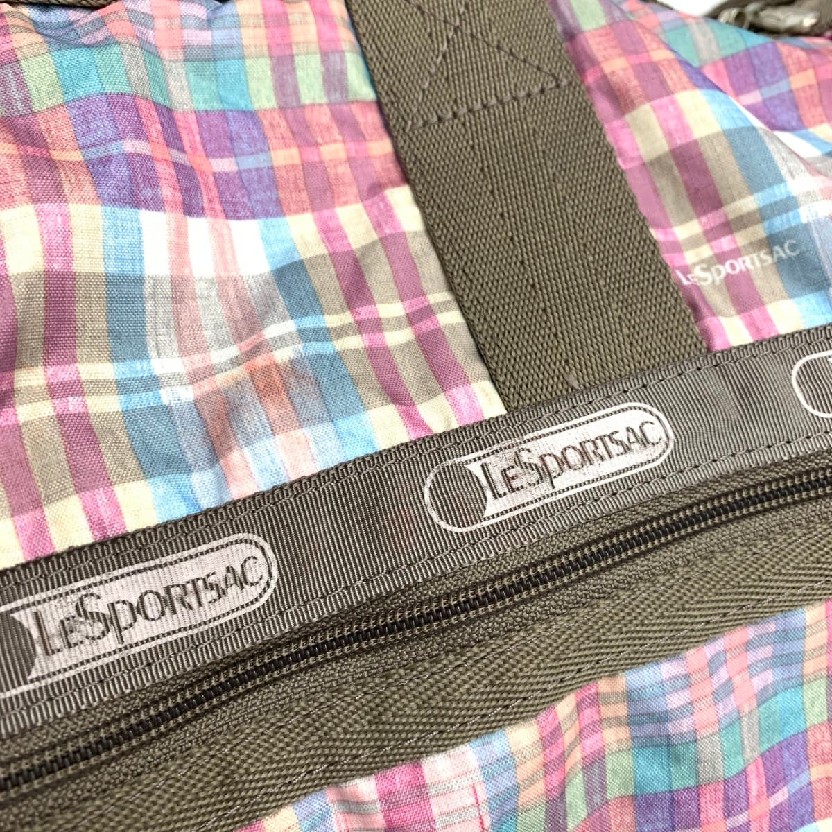 LeSportsac 2WAY Boston bag, check pattern, nylon, multicolor, ladies 7