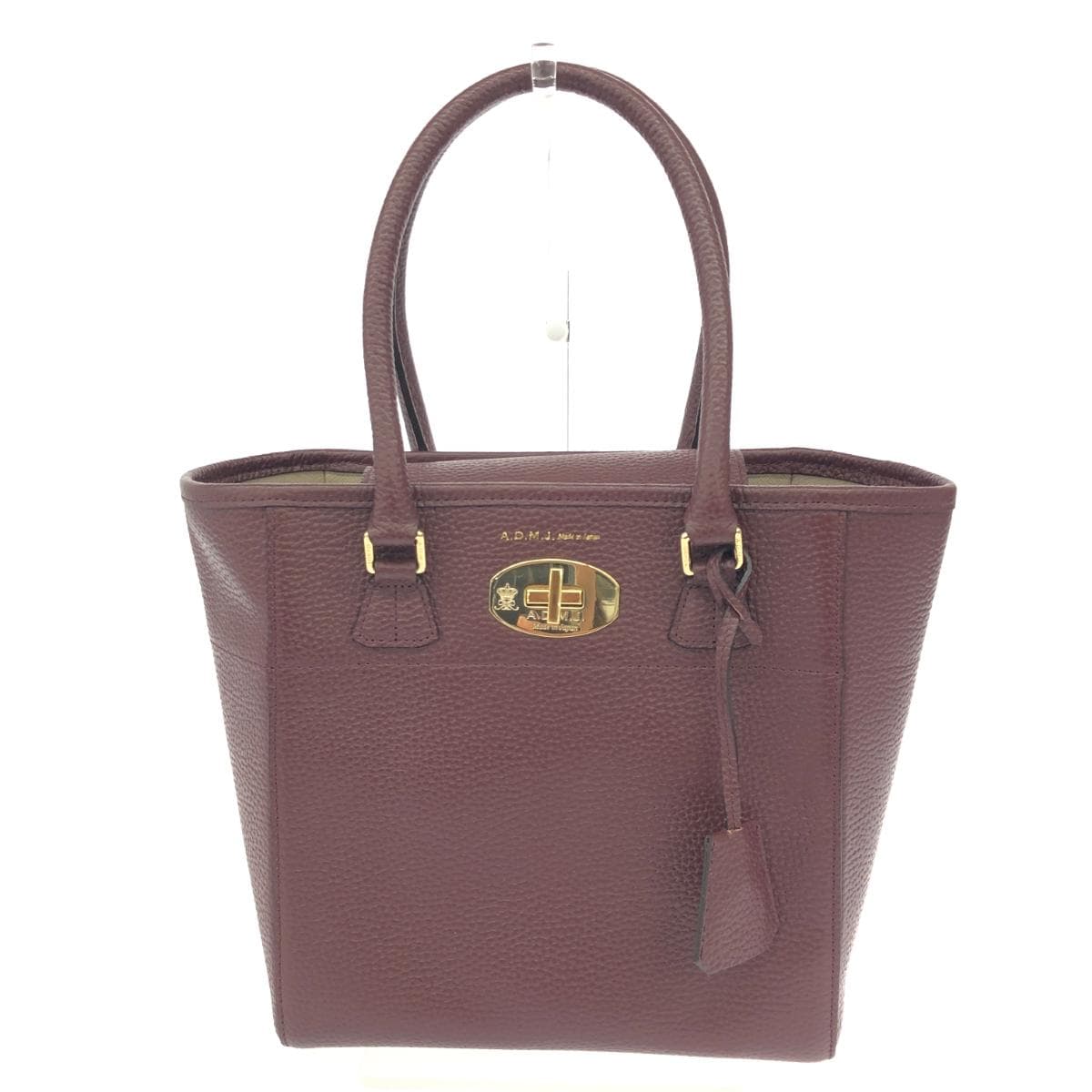 A.D.M.J (Accessoires De Mademoiselle) Accessoires De Mademoiselle Jap Tote Bag Excellent Condition Turn Lock / Leather Bordeaux Ladies