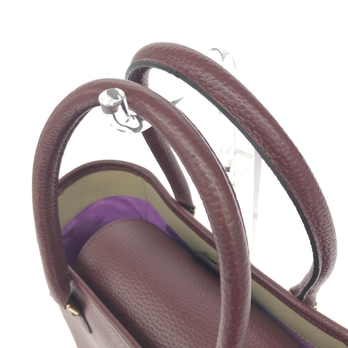 A.D.M.J (Accessoires De Mademoiselle) Accessoires De Mademoiselle Jap Tote Bag Excellent Condition Turn Lock / Leather Bordeaux Ladies 4