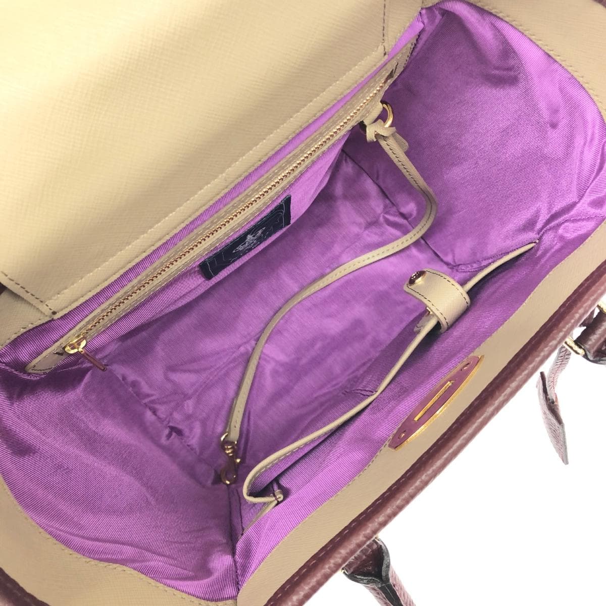 A.D.M.J (Accessoires De Mademoiselle) Accessoires De Mademoiselle Jap Tote Bag Excellent Condition Turn Lock / Leather Bordeaux Ladies 7