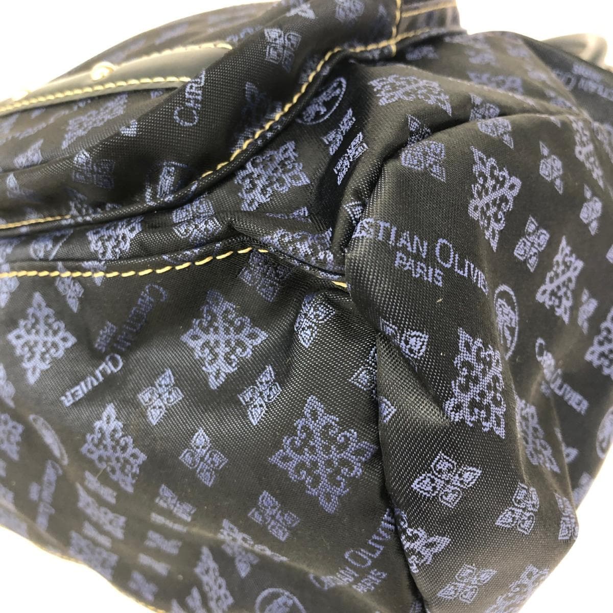 CHRISTIAN OLIVIER 2WAY Tote Bag Good Condition Monogram/Nylon Navy Ladies 8