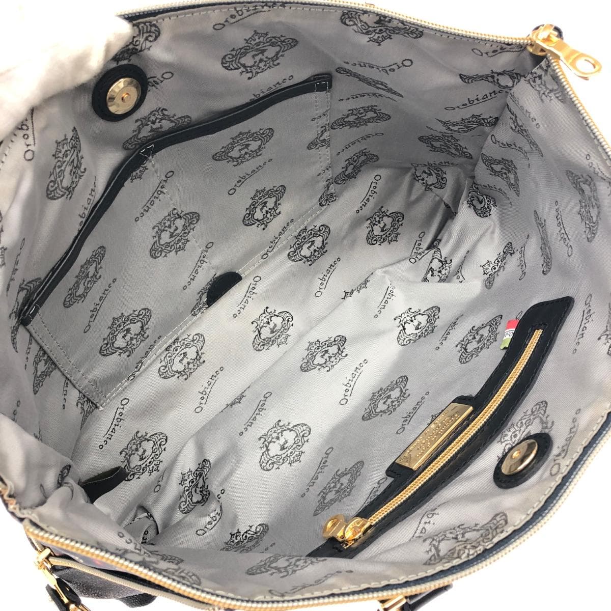 Orobianco tote bag PVC black unisex 5