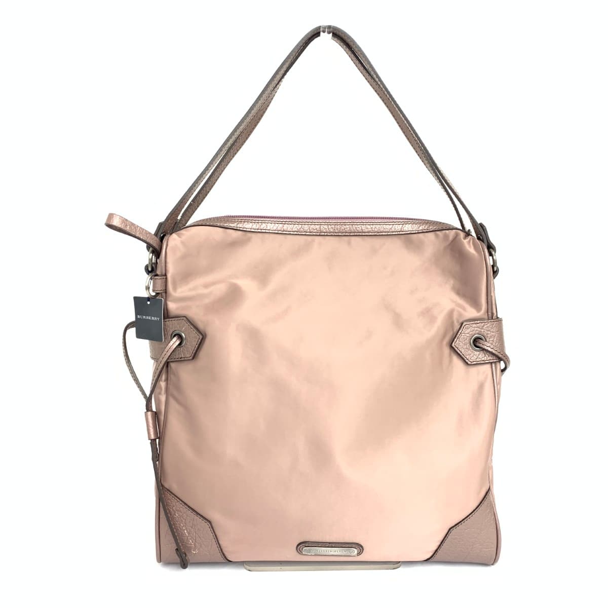 BURBERRY LONDON Tote Bag - Nylon x Leather - Brown - Women's