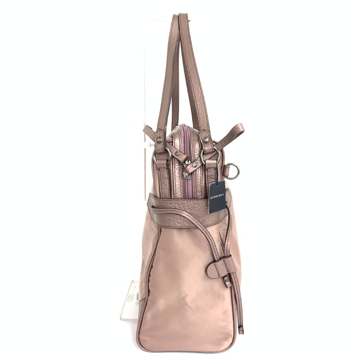 BURBERRY LONDON Tote Bag - Nylon x Leather - Brown - Women's 2