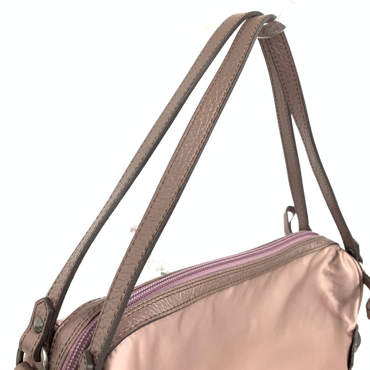 BURBERRY LONDON Tote Bag - Nylon x Leather - Brown - Women's 4