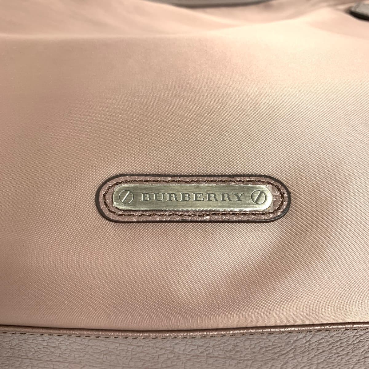 BURBERRY LONDON Tote Bag - Nylon x Leather - Brown - Women's 6