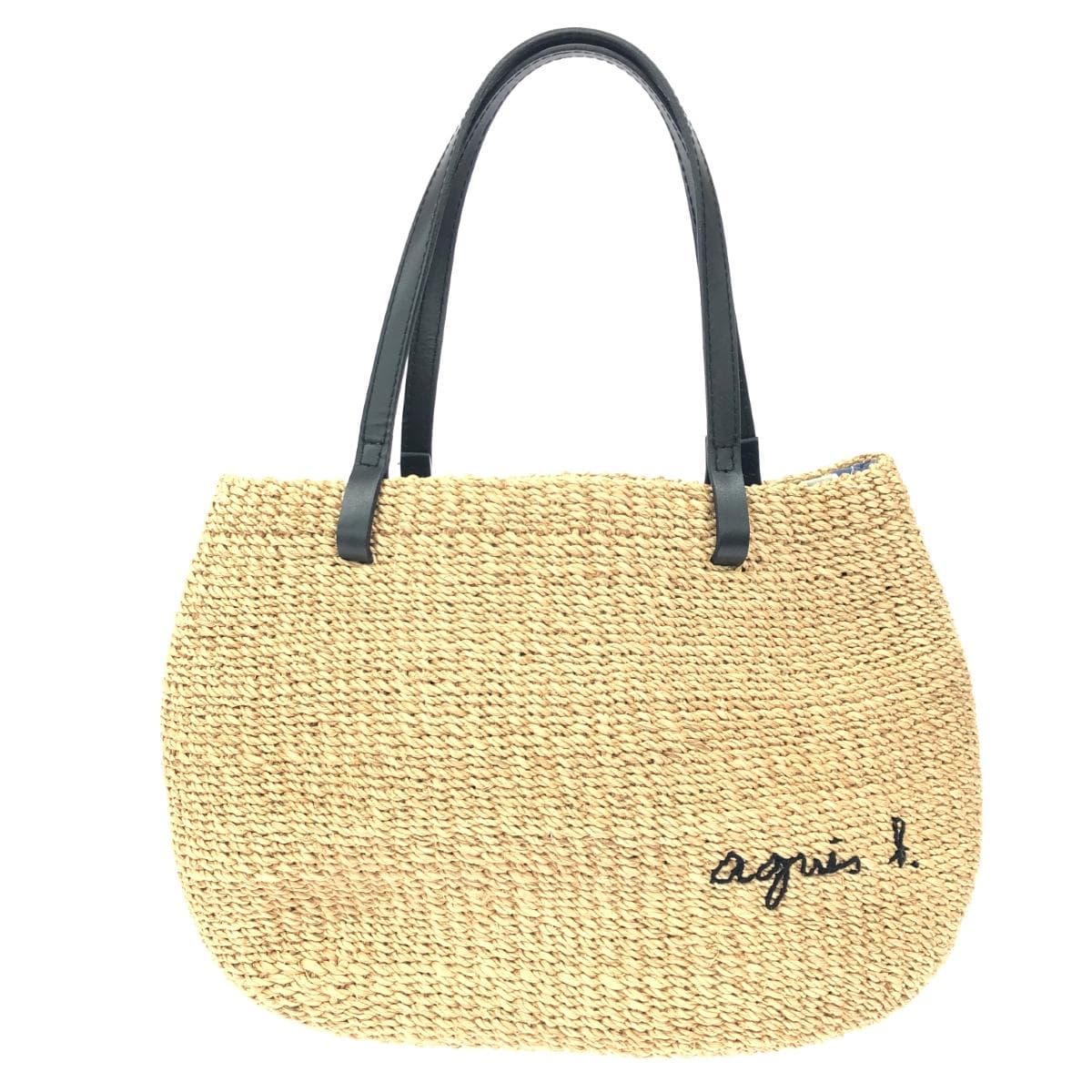 agnes b. VOYAGE Agnes B. Voyage Tote Bag / Basket Bag Raffia Beige Ladies