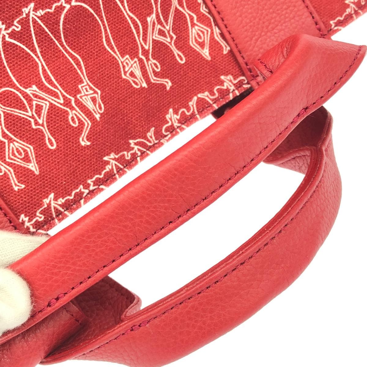 IBIZA Ibiza Tote Bag Good Condition Canvas Red Women's 5