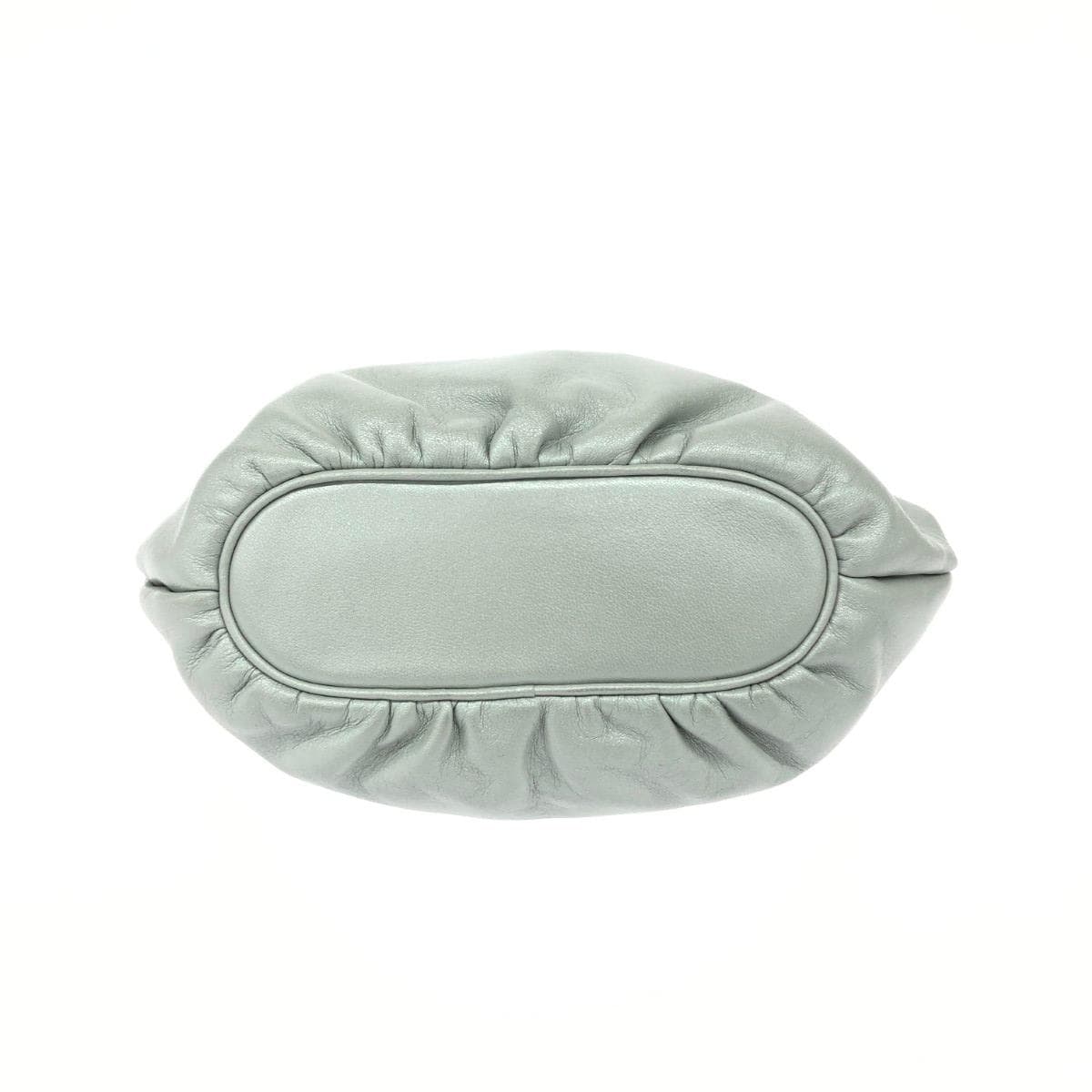 HAMANO Handbag Leather Beads Gray Women's 5