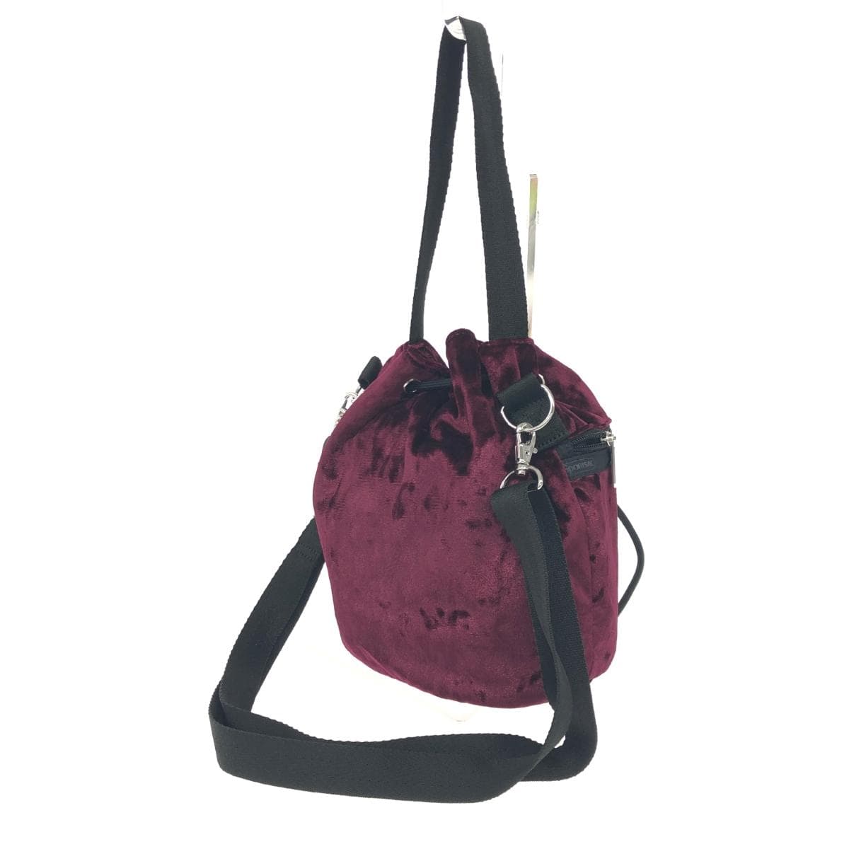 LeSportsac 2WAY Bag / Bucket Good Condition Velvet Bordeaux Ladies 3