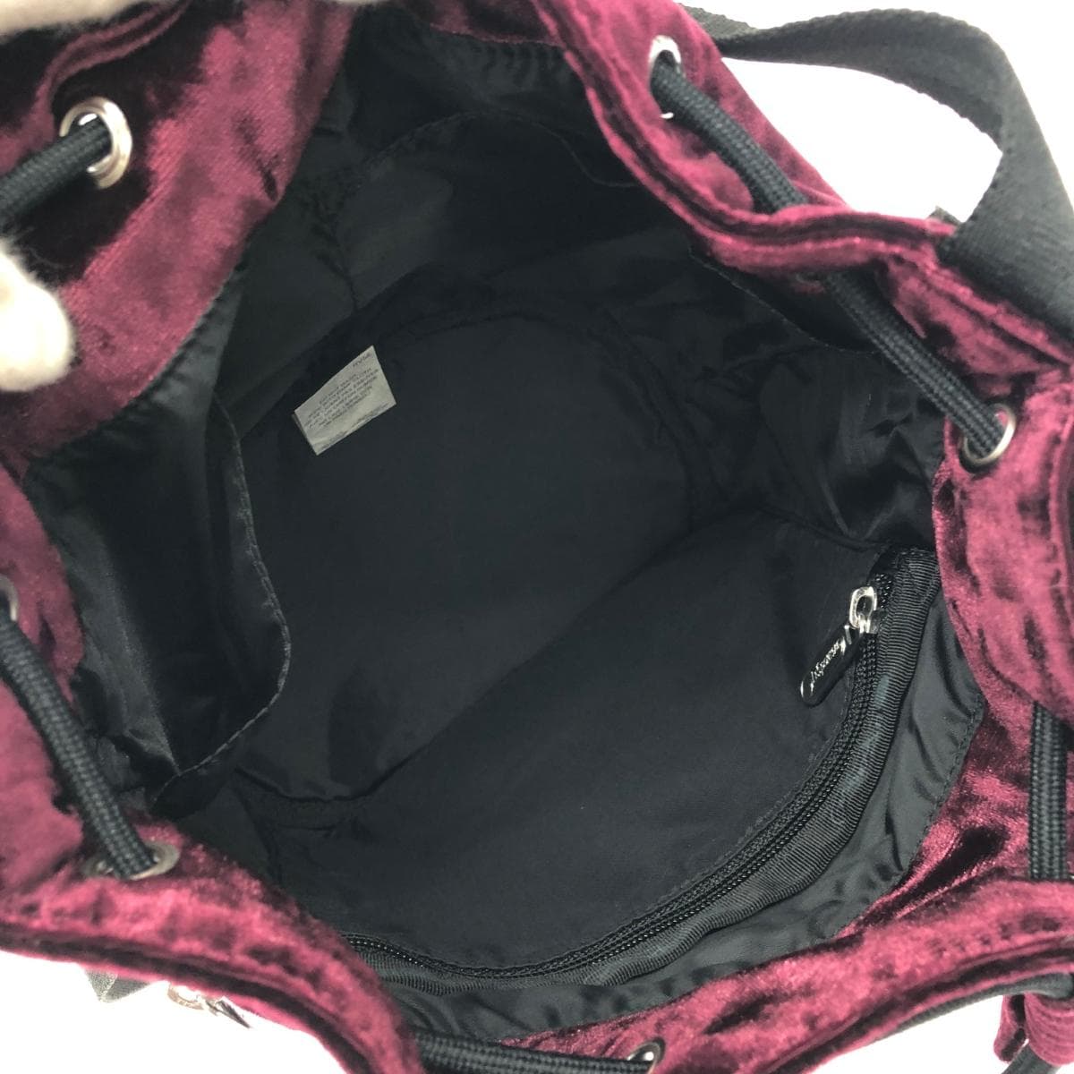 LeSportsac 2WAY Bag / Bucket Good Condition Velvet Bordeaux Ladies 6