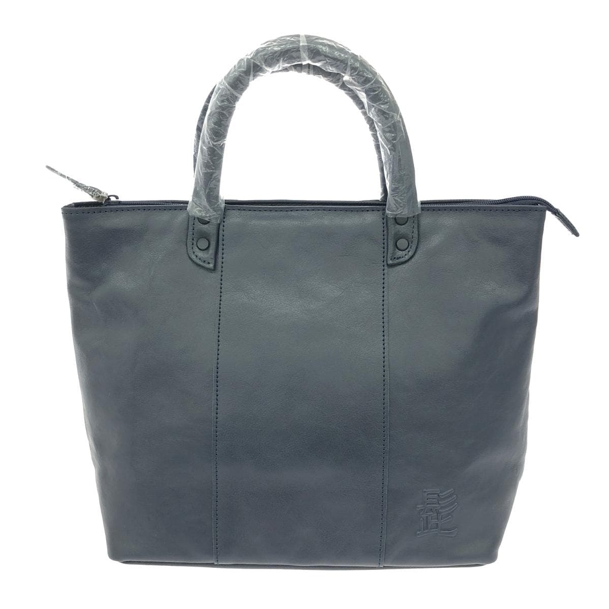 HARVEST LABEL Tote Bag Like New Beard/Leather Navy Men's