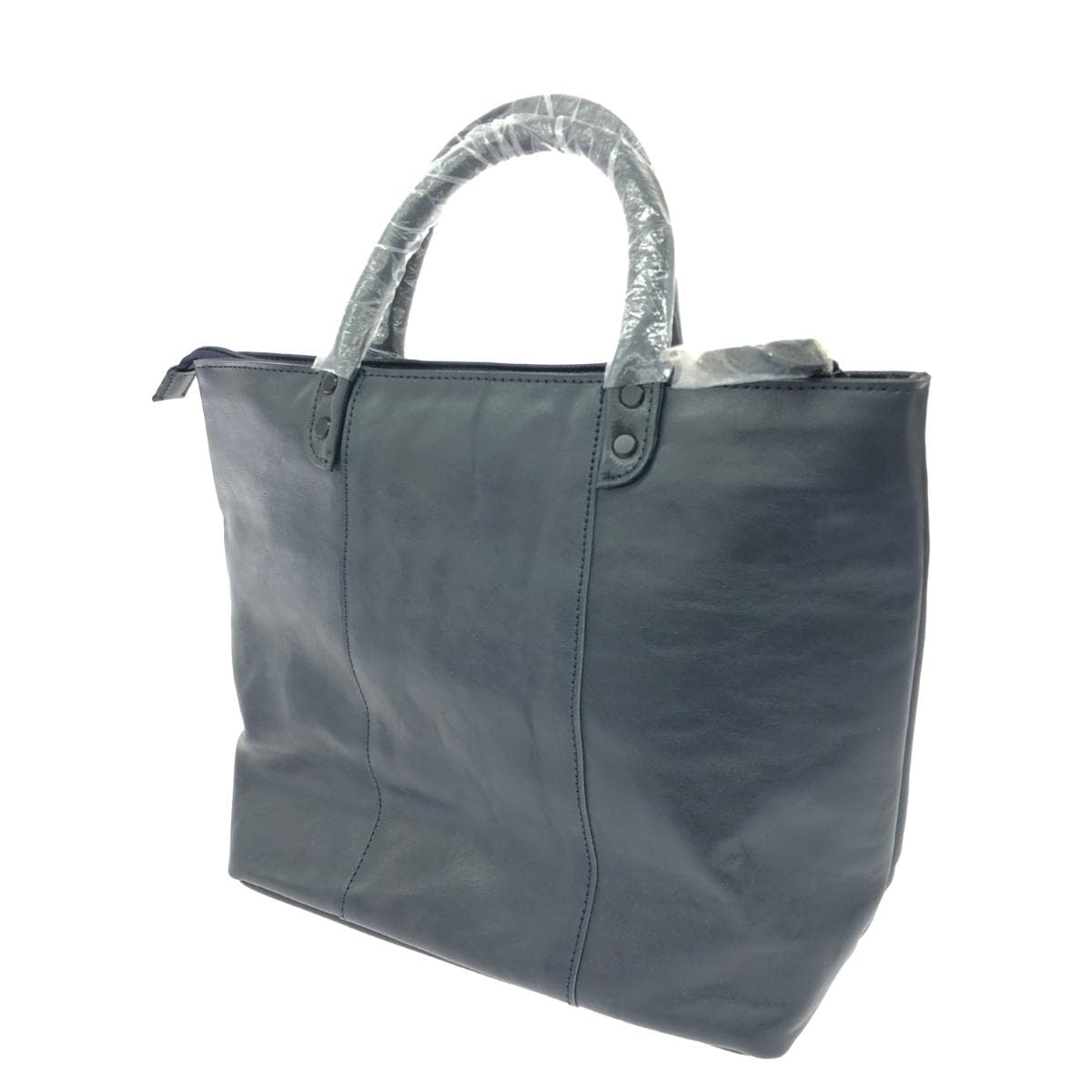 HARVEST LABEL Tote Bag Like New Beard/Leather Navy Men's 3