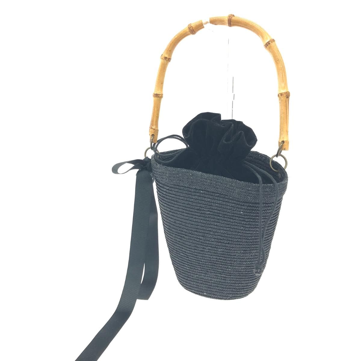 Bilitis Basket Bag Good Condition Black Ladies 3