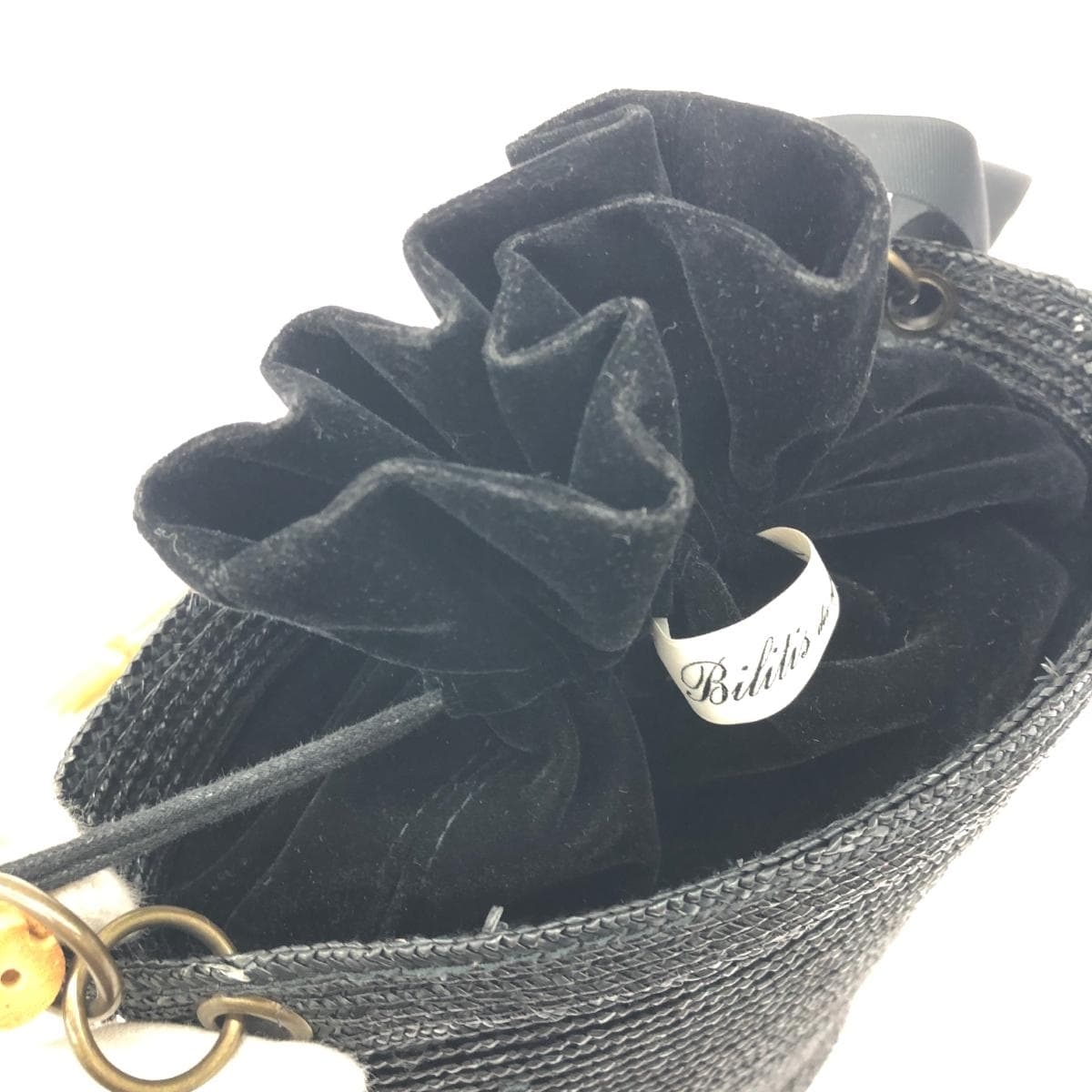 Bilitis Basket Bag Good Condition Black Ladies 6