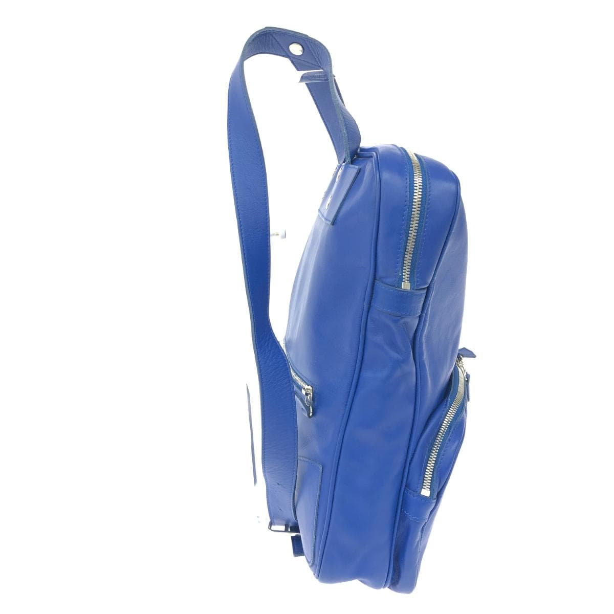 JACQUES LE CORRE Body Bag Leather Blue Men's 2