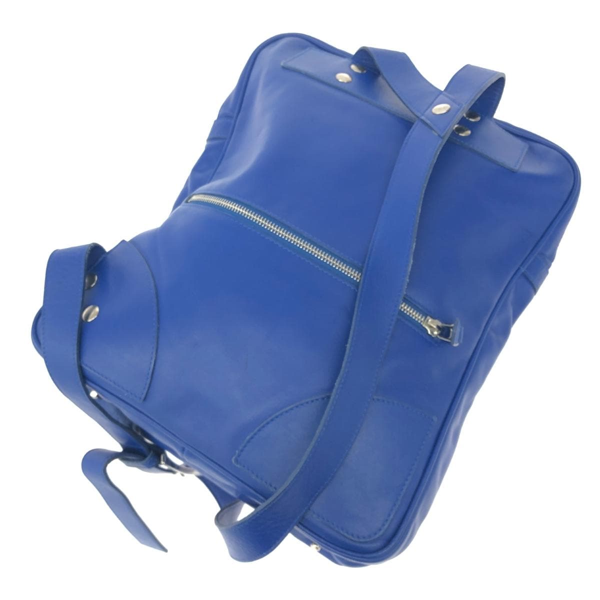 JACQUES LE CORRE Body Bag Leather Blue Men's 3