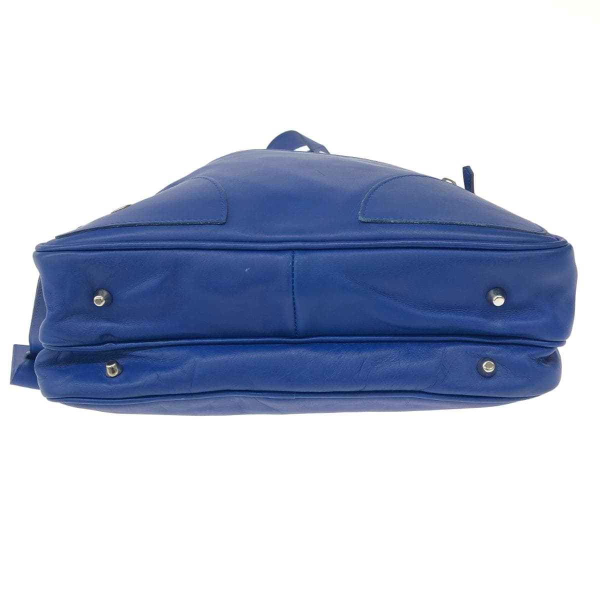 JACQUES LE CORRE Body Bag Leather Blue Men's 4