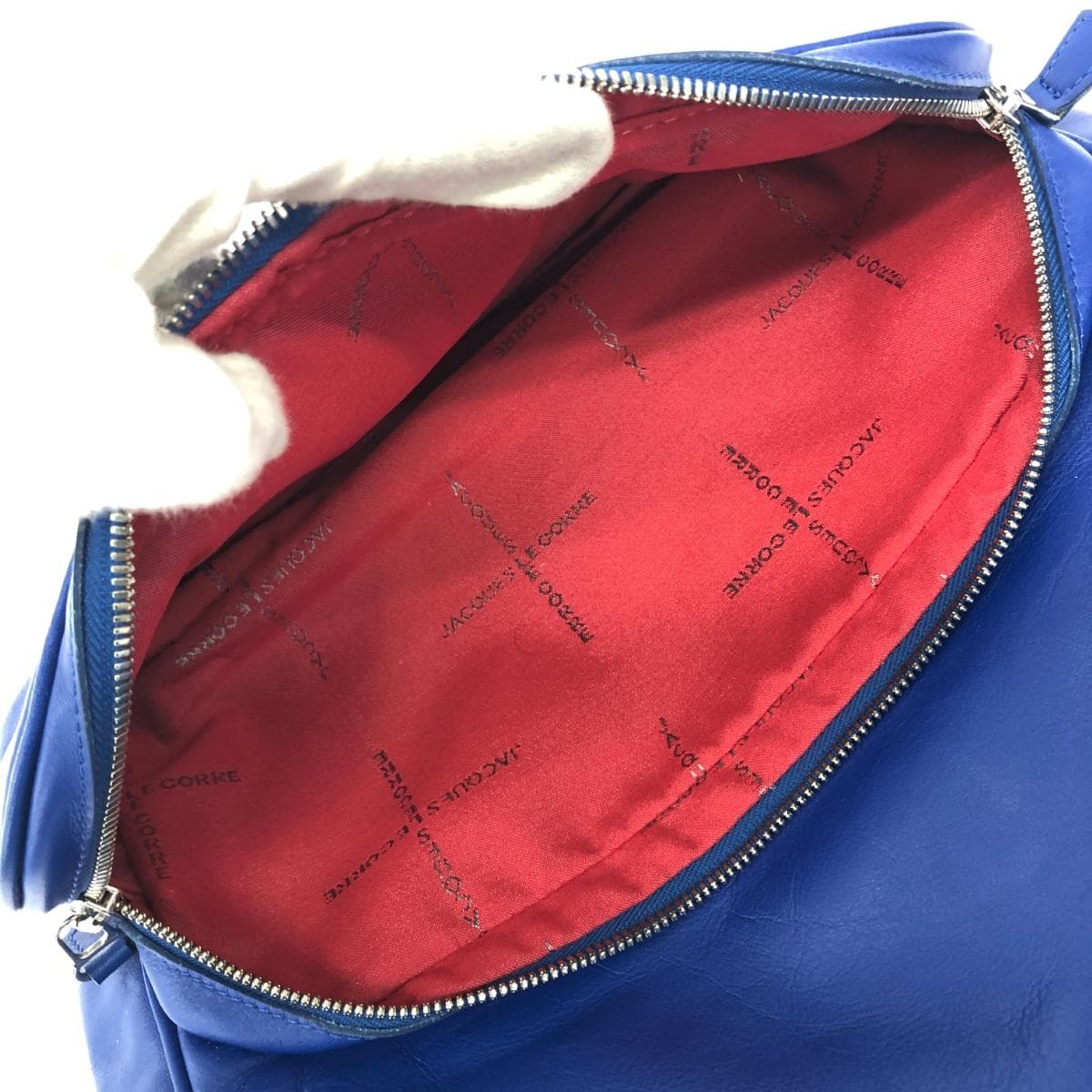 JACQUES LE CORRE Body Bag Leather Blue Men's 6