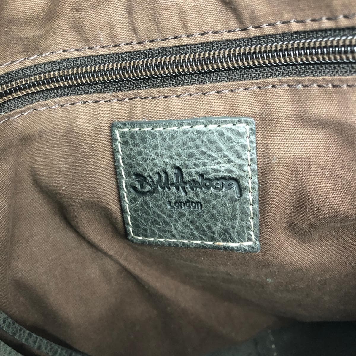 Bill Amberg Shoulder Bag Good Condition Studs Leather Gray Unisex 6