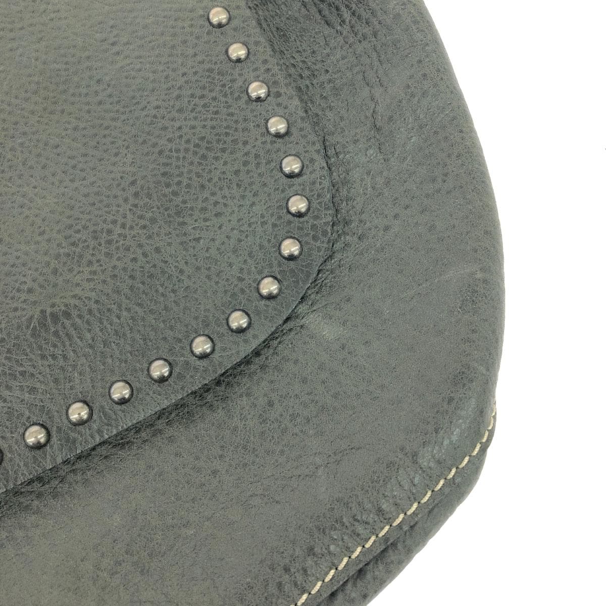 Bill Amberg Shoulder Bag Good Condition Studs Leather Gray Unisex 7