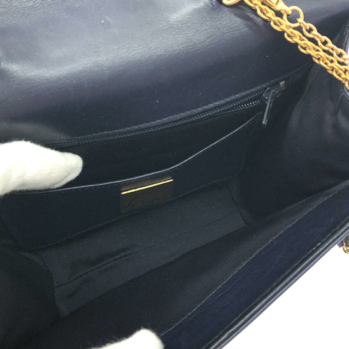 Artelavoro Alteravolo Alteravolo/Chain Clutch Shoulder Bag Tassel/Leather Navy Ladies 5