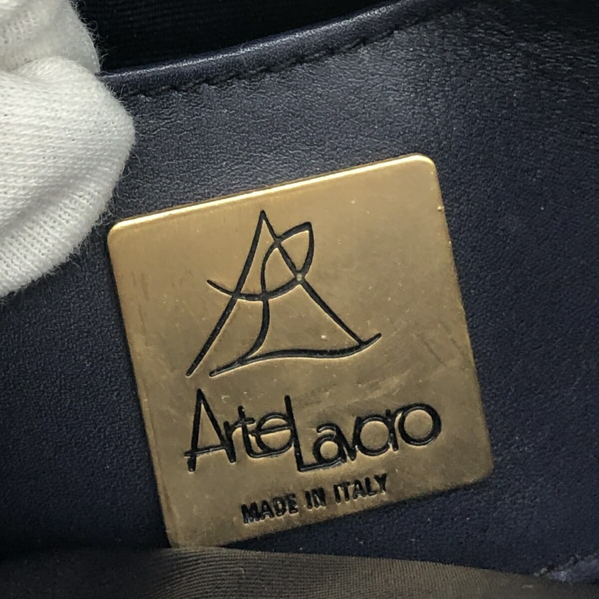 Artelavoro Alteravolo Alteravolo/Chain Clutch Shoulder Bag Tassel/Leather Navy Ladies 6