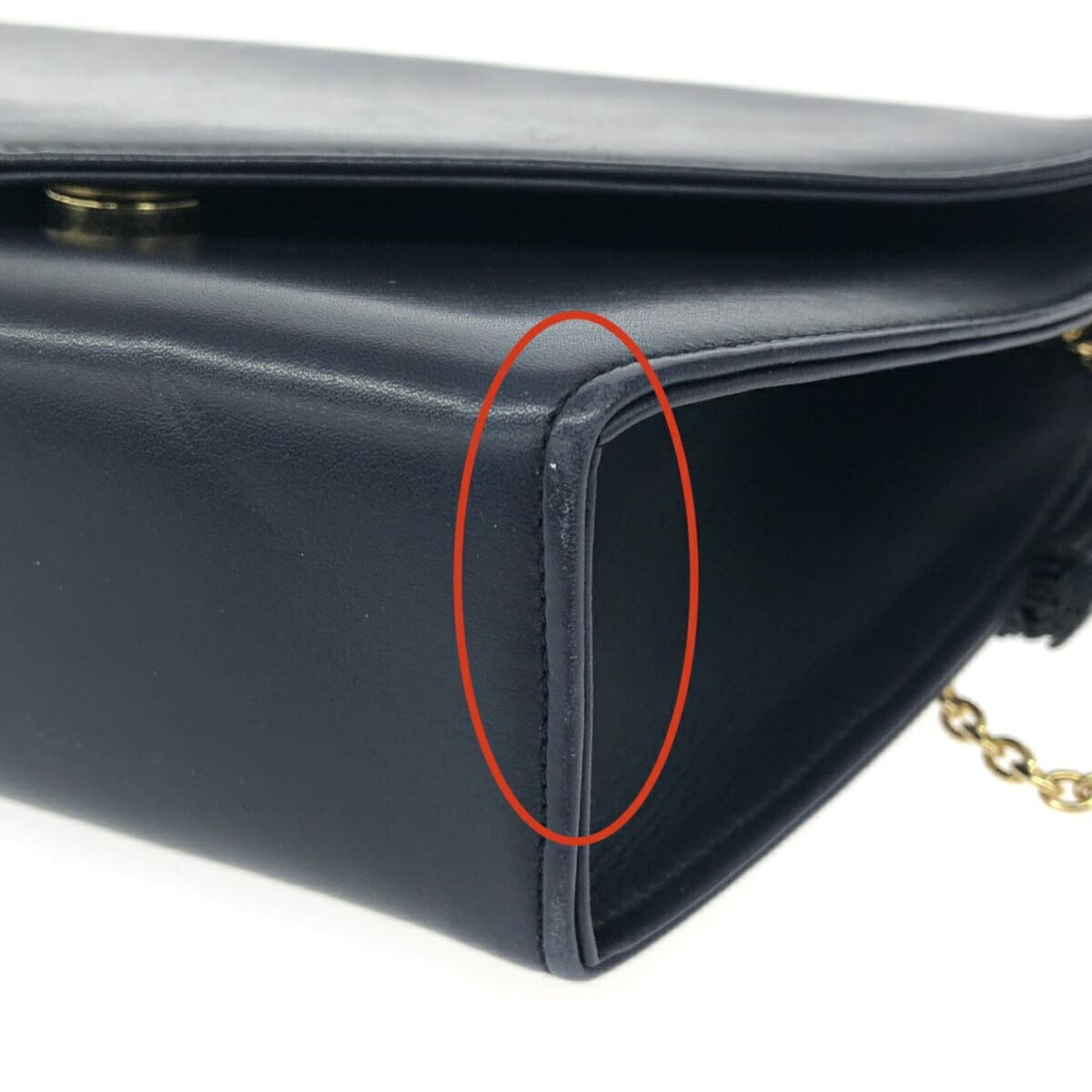 Artelavoro Alteravolo Alteravolo/Chain Clutch Shoulder Bag Tassel/Leather Navy Ladies 8