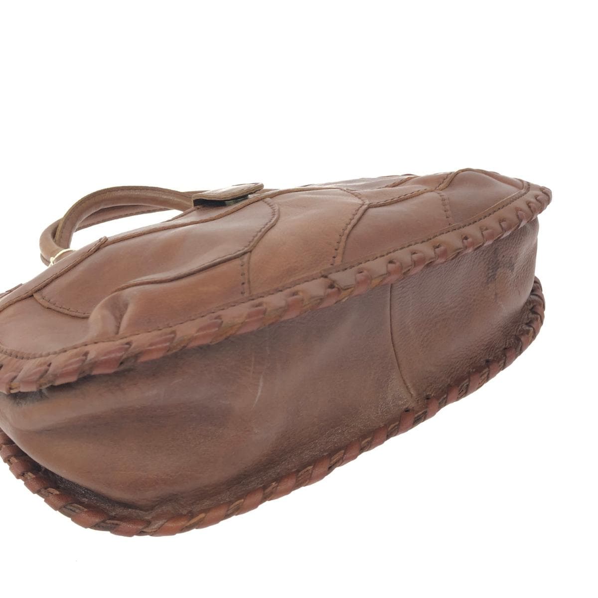 IBIZA Ibiza Tote Bag Patchwork/Leather Brown Ladies 7