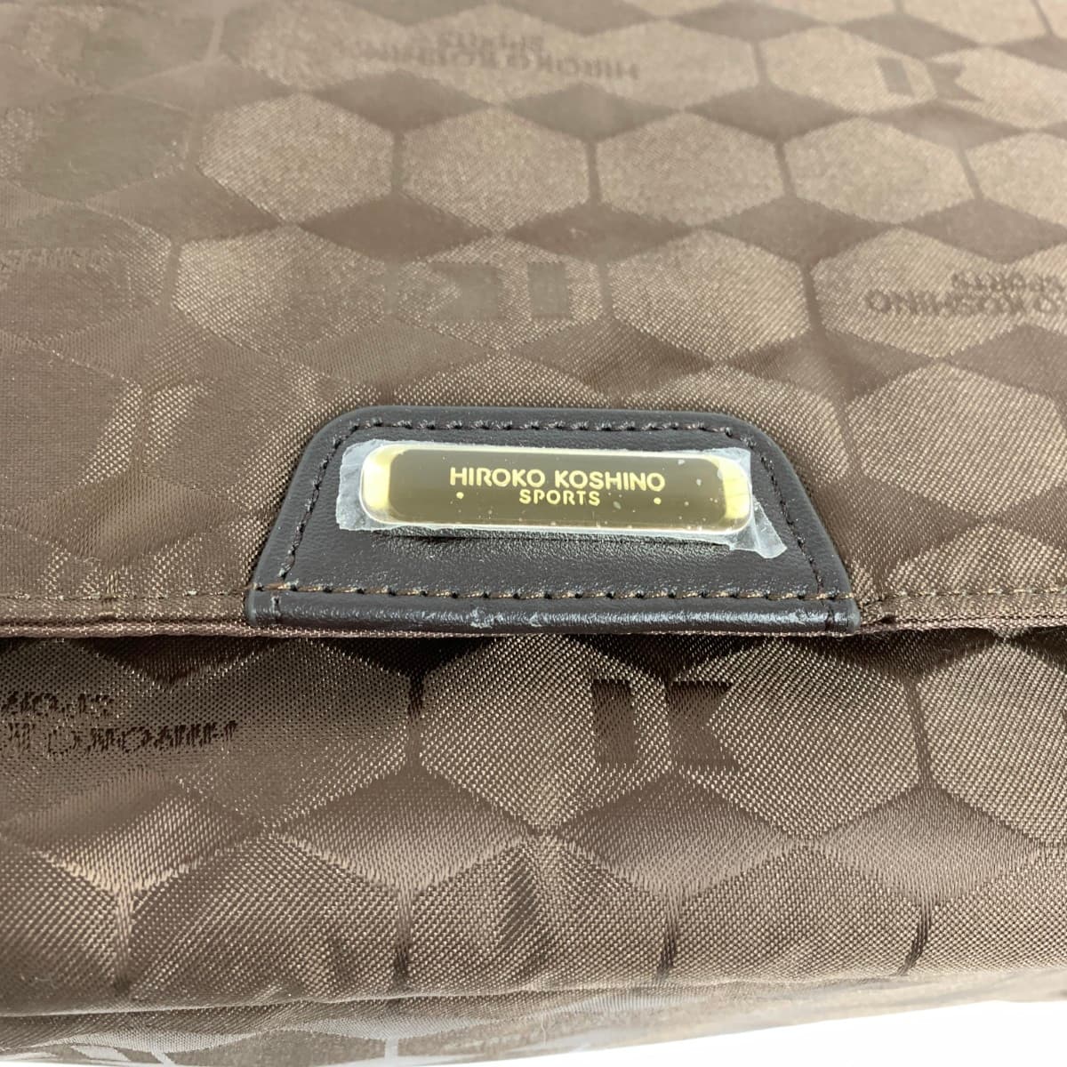 HIROKO KOSHINO Hiroko Koshino Sports/Shoulder Bag in excellent condition, logo/nylon, brown, ladies 5