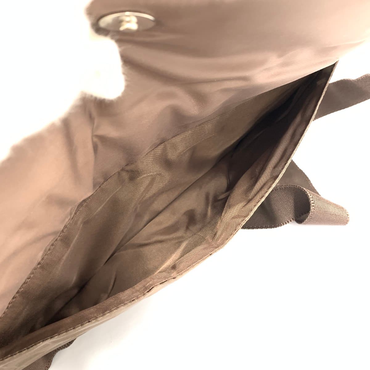 HIROKO KOSHINO Hiroko Koshino Sports/Shoulder Bag in excellent condition, logo/nylon, brown, ladies 7