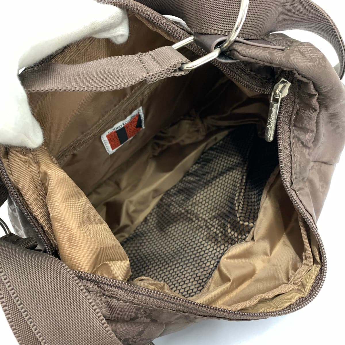 HIROKO KOSHINO Hiroko Koshino Hiroko Koshino Sports 2WAY Backpack Logo Nylon Brown Ladies 5