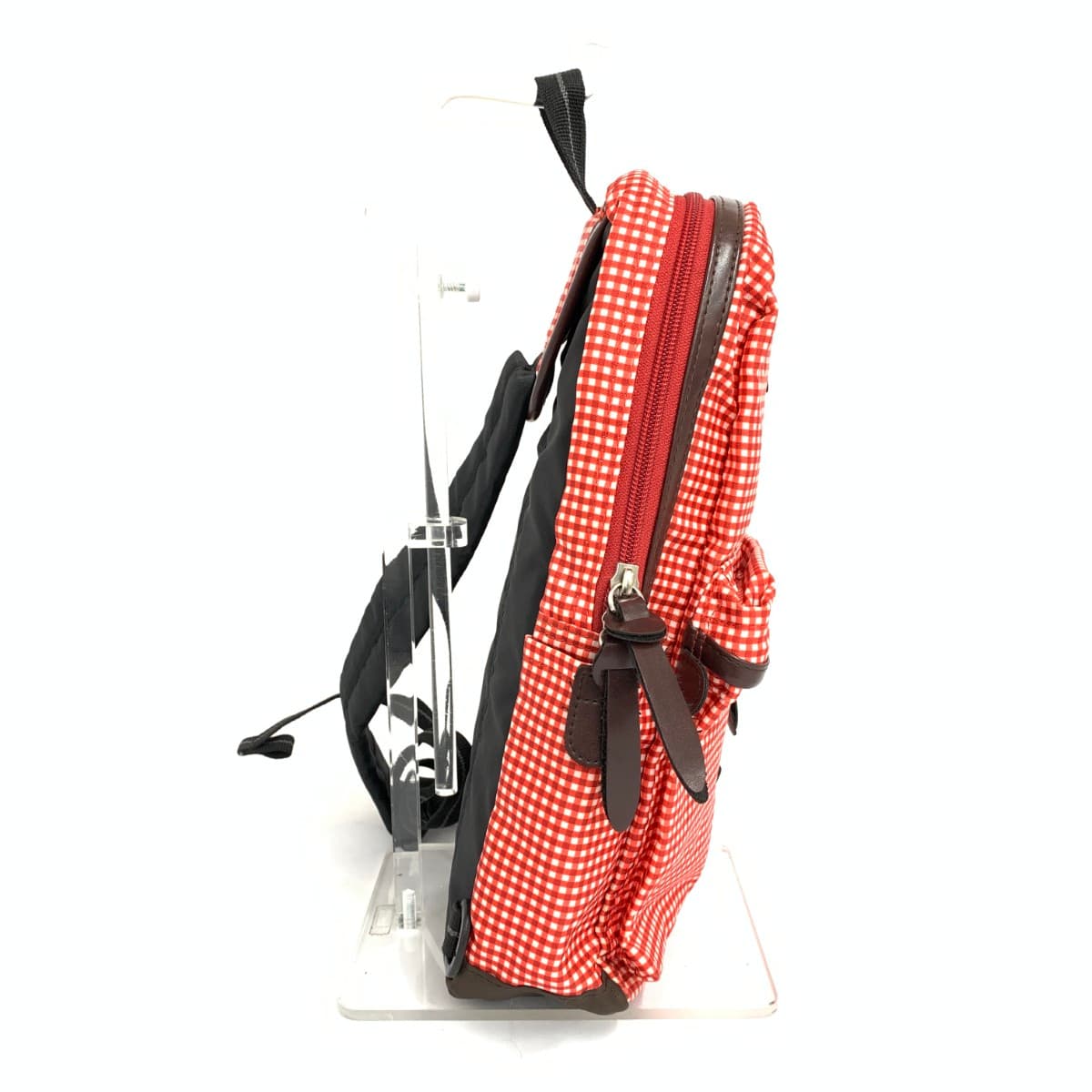 Champion body bag in good condition, check pattern, nylon, red, unisex 2
