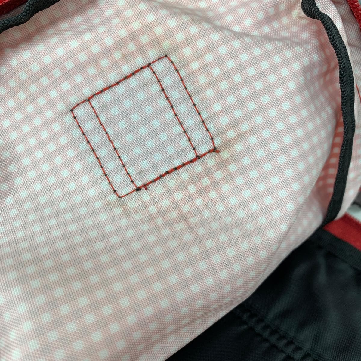 Champion body bag in good condition, check pattern, nylon, red, unisex 7