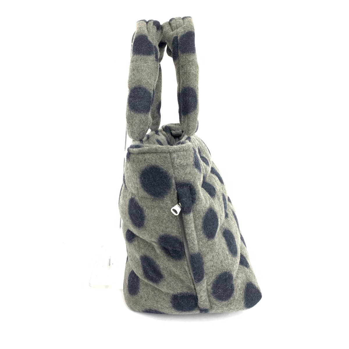 ROOTOTE Tote Bag Unused Item Feather Lou Dot Pattern Felt Gray Women's 2