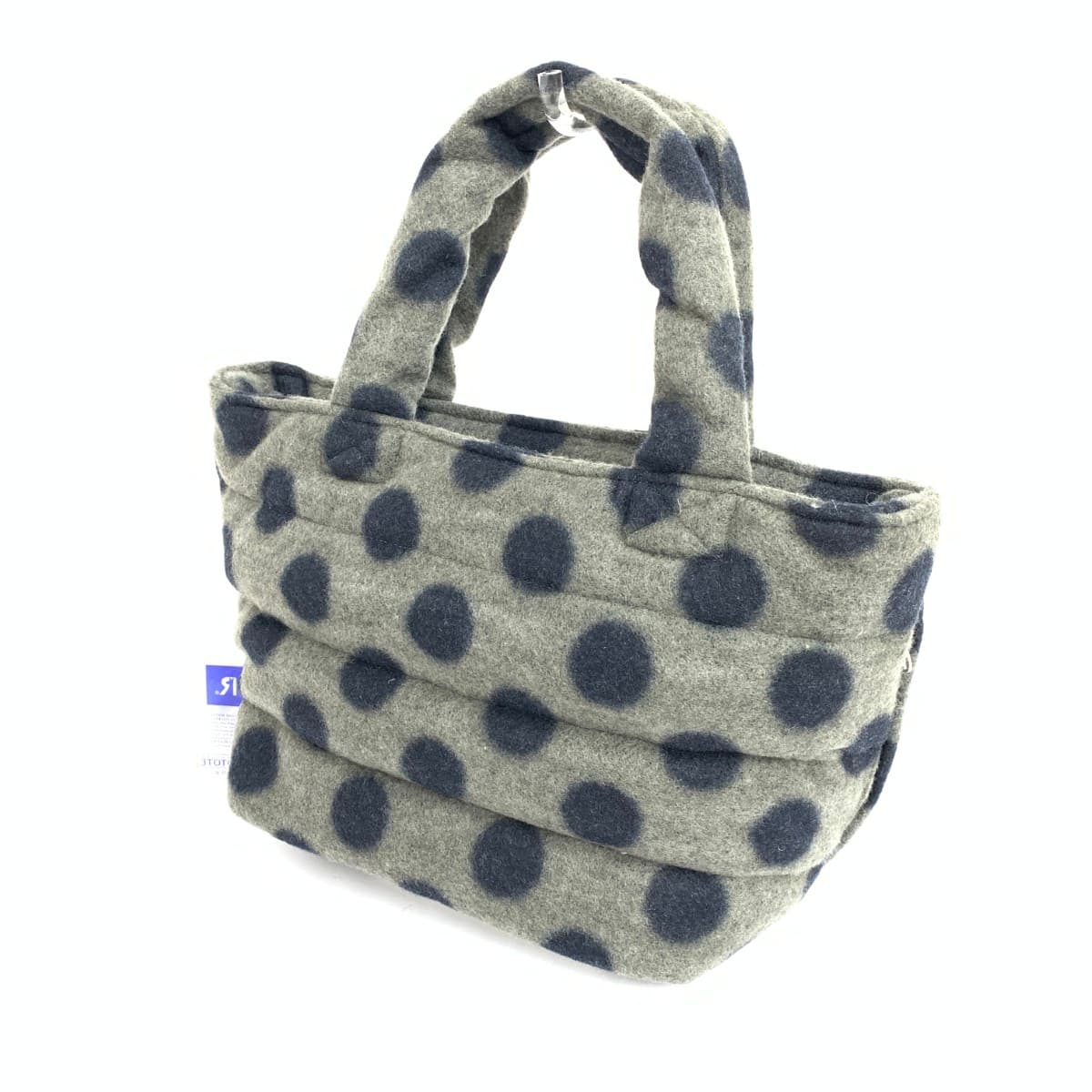 ROOTOTE Tote Bag Unused Item Feather Lou Dot Pattern Felt Gray Women's 3
