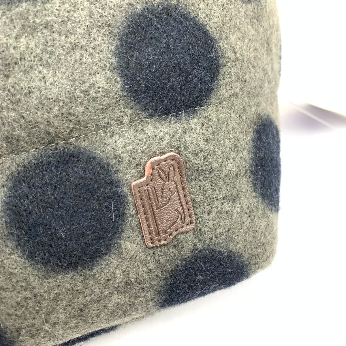 ROOTOTE Tote Bag Unused Item Feather Lou Dot Pattern Felt Gray Women's 6