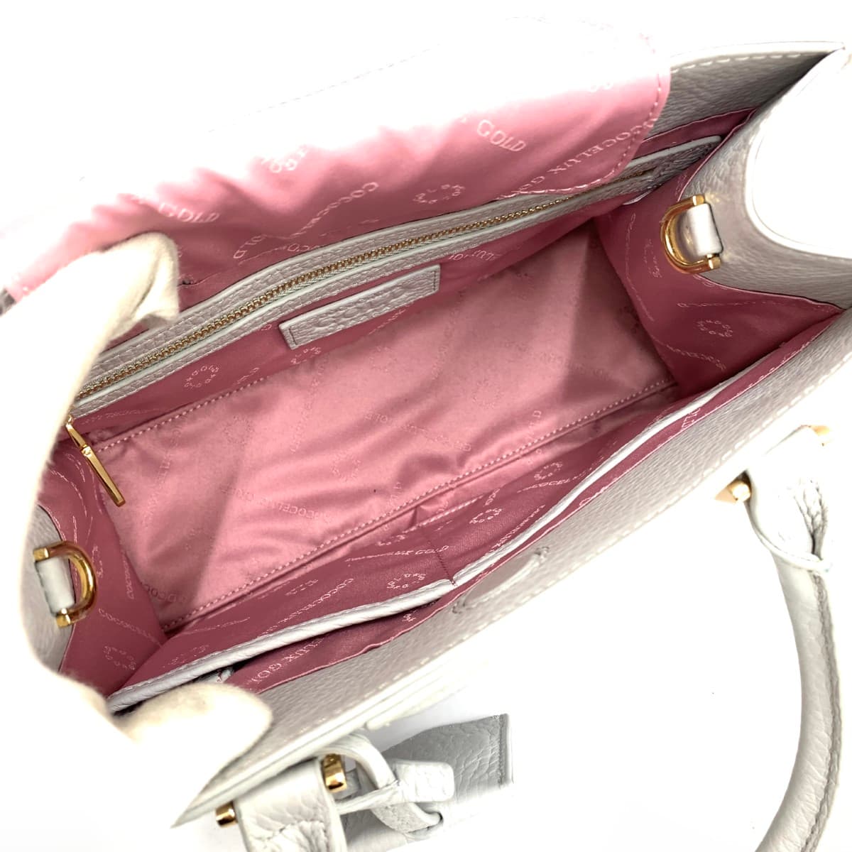 COCOCELUX GOLD 2WAY Tote Bag GOLD Heracles Mastrott Company Leather Pearl Gray 205DA0403 Gray 8