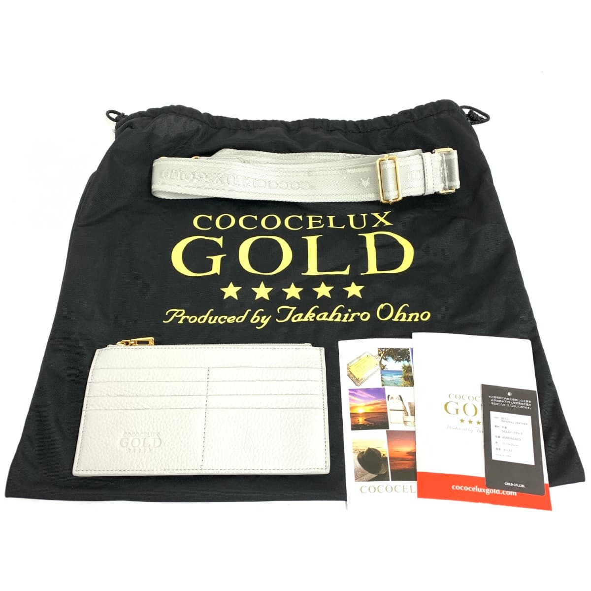 COCOCELUX GOLD 2WAY Tote Bag GOLD Heracles Mastrott Company Leather Pearl Gray 205DA0403 Gray 9