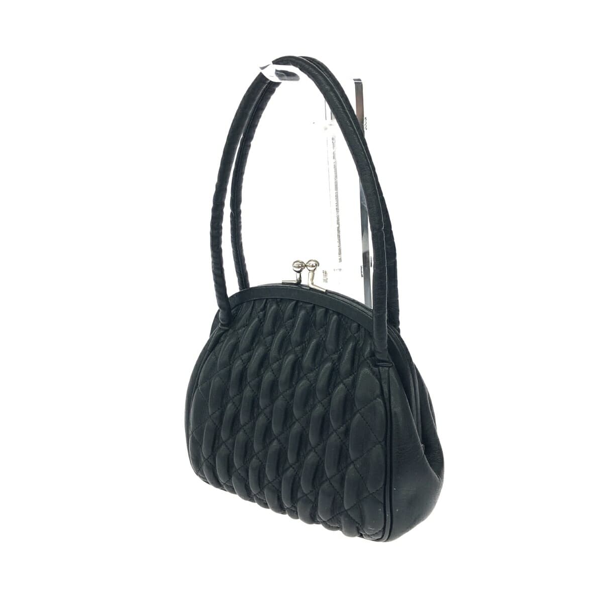 Handbag Mini Bag Frame Handbag Leather Black Women's 3