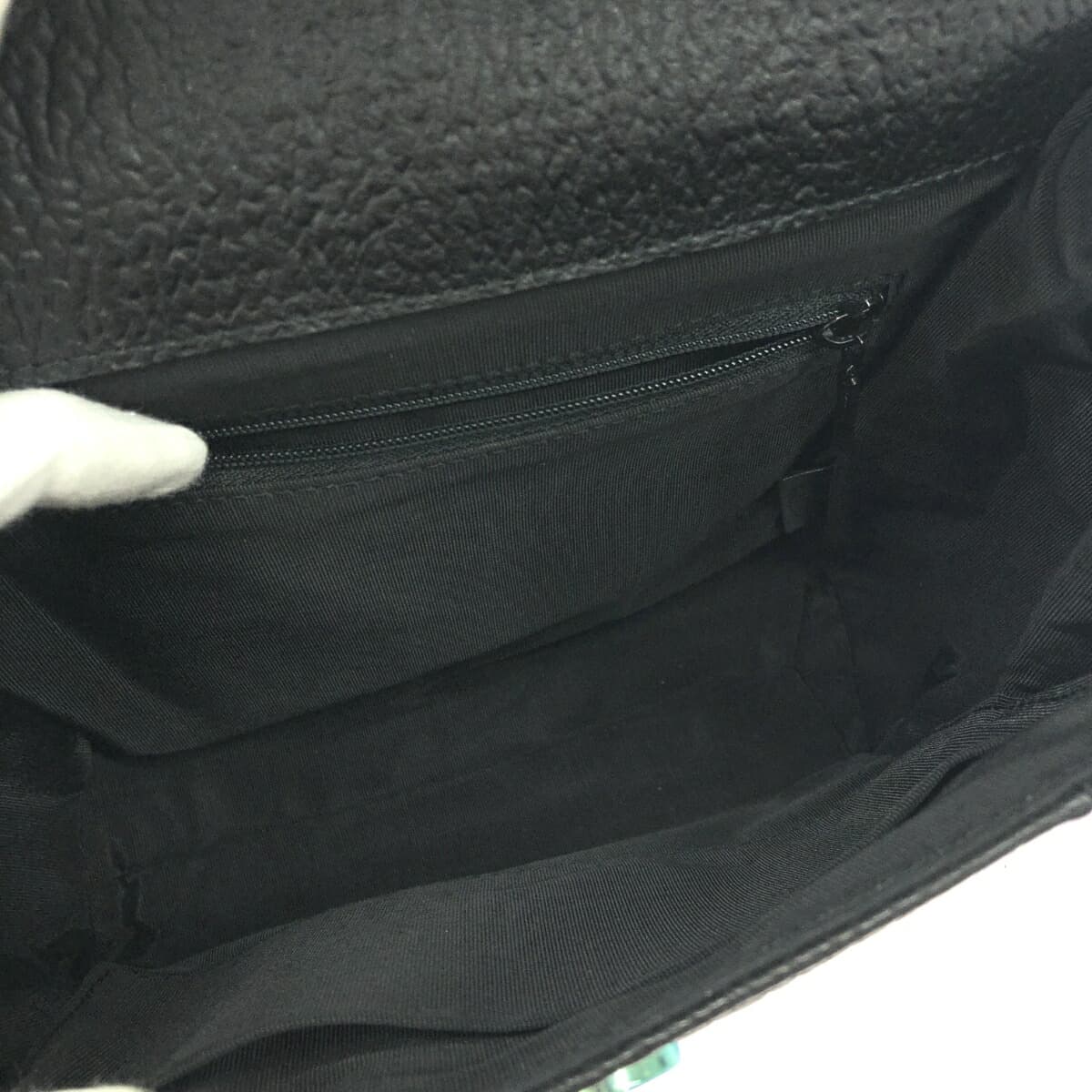 Sharkskin handbag in excellent condition, JRA certified, black, for ladies 6