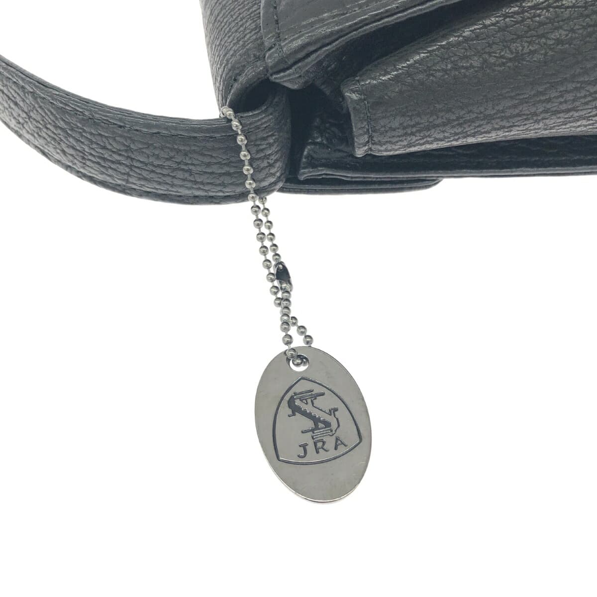 Sharkskin handbag in excellent condition, JRA certified, black, for ladies 7