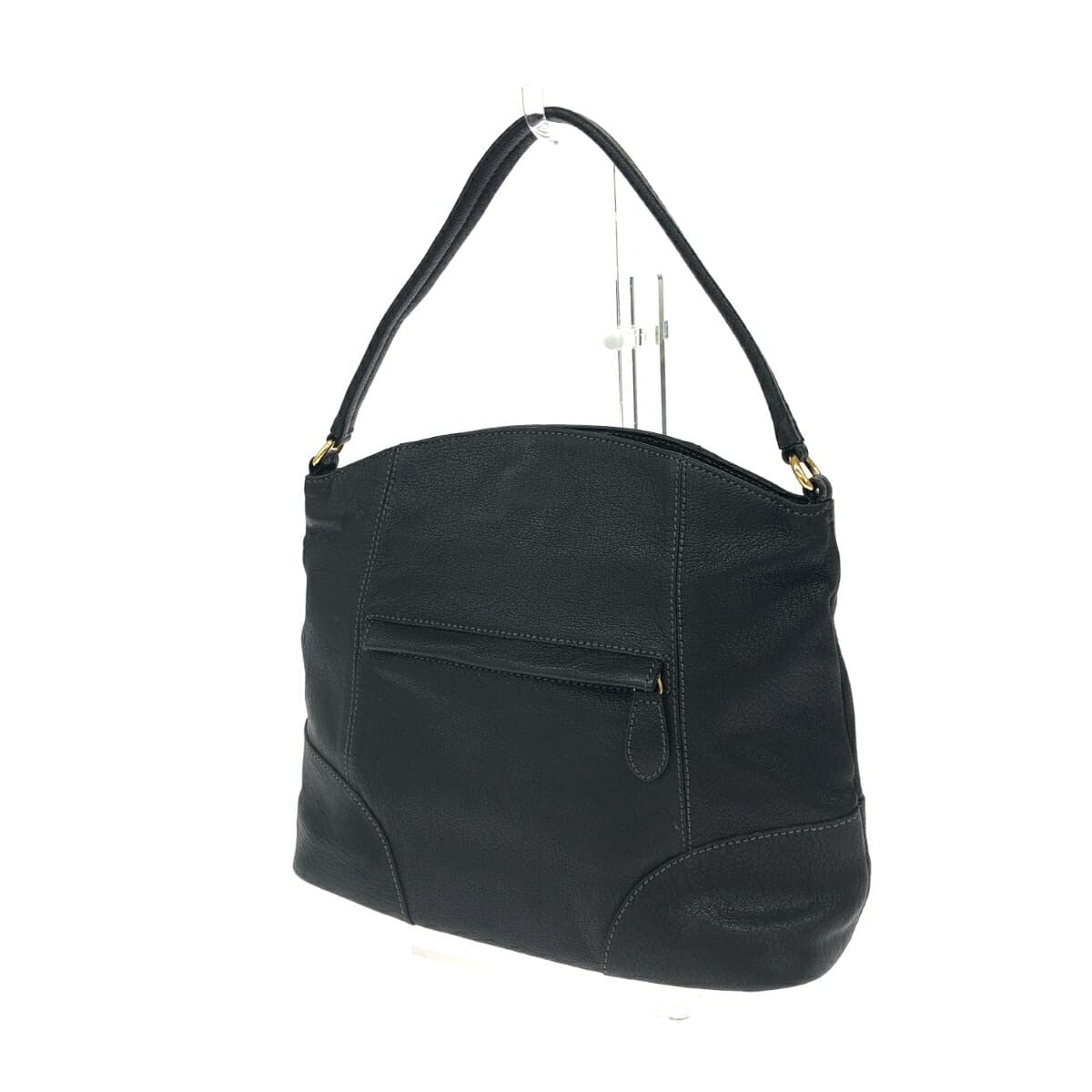 ROBERTA DI CAMERINO Roberta di Camerino Rane Bag Good Condition R Logo Embossed / Leather Black Ladies 3