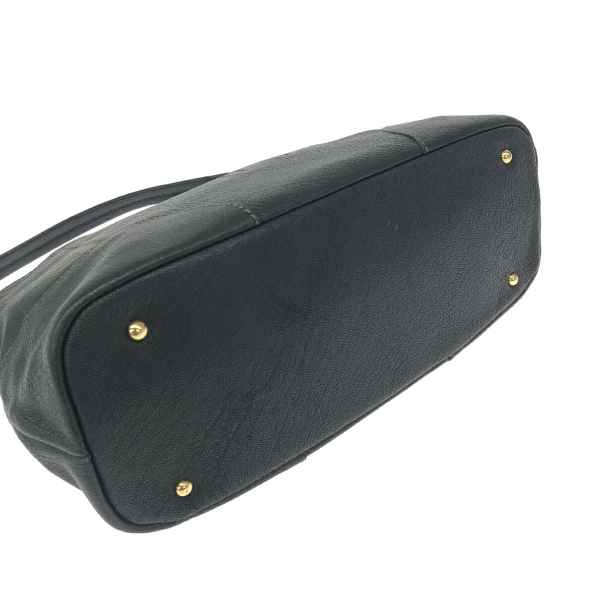 ROBERTA DI CAMERINO Roberta di Camerino Rane Bag Good Condition R Logo Embossed / Leather Black Ladies 4